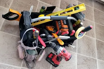 Tools in handyman's bag at Bellevue