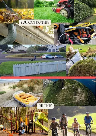 collage of home chores or fun day out in Tauranga
